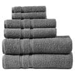 510 Design Aegean 6-piece Contemporary Turkish Cotton Towel Set in Charcoal