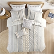 INK+IVY Imani 100 Percent Cotton Printed Duvet Cover Mini Set in Ivory