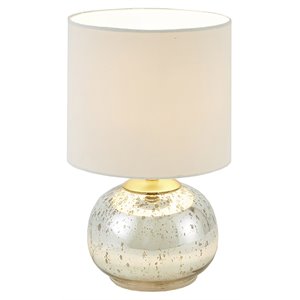 510 design saxony contemporary glass table lamp in silver and gold