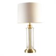 510 Design Clarity Glass and Metal Table Lamps in Gold (Set of 2)