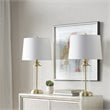 510 Design Clarity Glass and Metal Table Lamps in Gold (Set of 2)