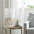 510 Design Bella Transitional Glass and Fabric Table Lamp in Pink