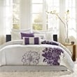 Madison Park Lola 7-piece Cotton Sateen Comforter Set in Purple Finish