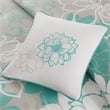 Madison Park Lola 7-piece Cotton Sateen Printed Comforter Set - Aqua Blue Finish