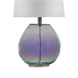 510 Design Ranier Contemporary Glass and Fabric Table Lamp in Green/Off White