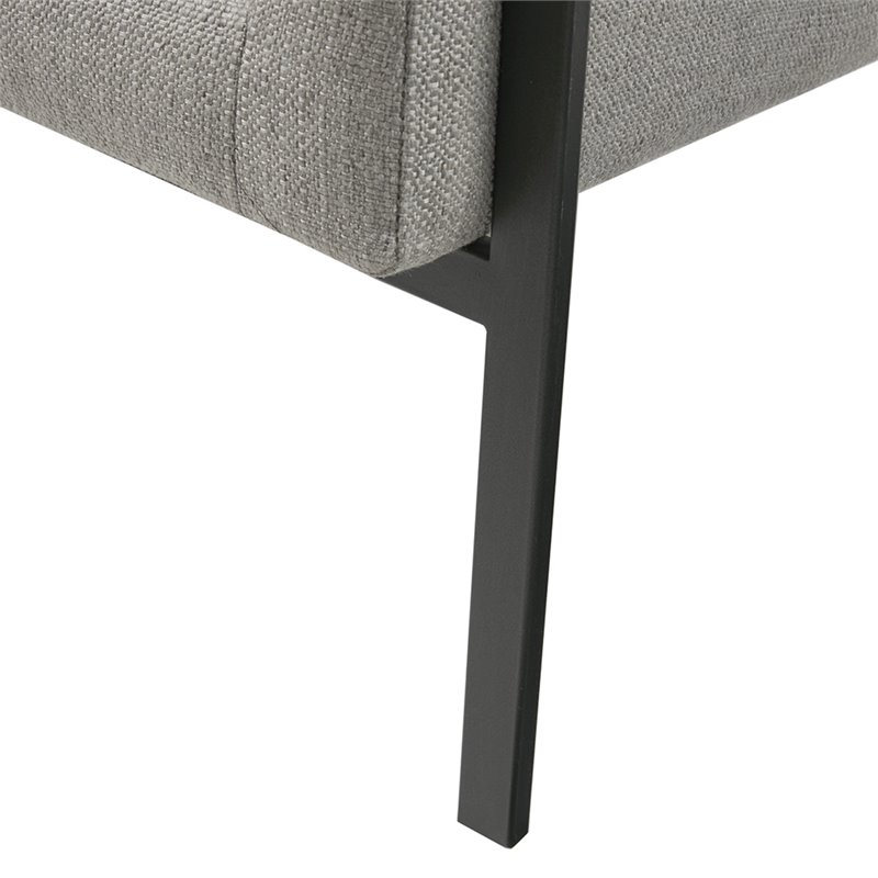 Madison Park Brayden Solid Wood and Polypropylene Accent Chair in Gray