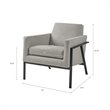 Madison Park Brayden Solid Wood and Polypropylene Accent Chair in Gray
