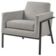 Madison Park Brayden Solid Wood and Polypropylene Accent Chair in Gray