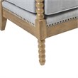Madison Park Donohue Solid Wood and Polyester Accent Chair in Light Blue/Oak