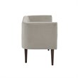 Madison Park Farrah Solid Wood and Polyester Accent Bench in Cream