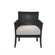 Madison Park Diedra Solid Wood and Polyester Accent Chair in Black