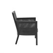 Madison Park Diedra Solid Wood and Polyester Accent Chair in Black