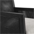 Madison Park Diedra Solid Wood and Polyester Accent Chair in Black