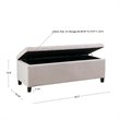 Madison Park Shandra Solid Wood and Polyester Storage Bench in Natural/Black