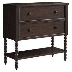 Madison Park Signature Beckett MDF Solid Wood Accent Chest in Morocco Brown