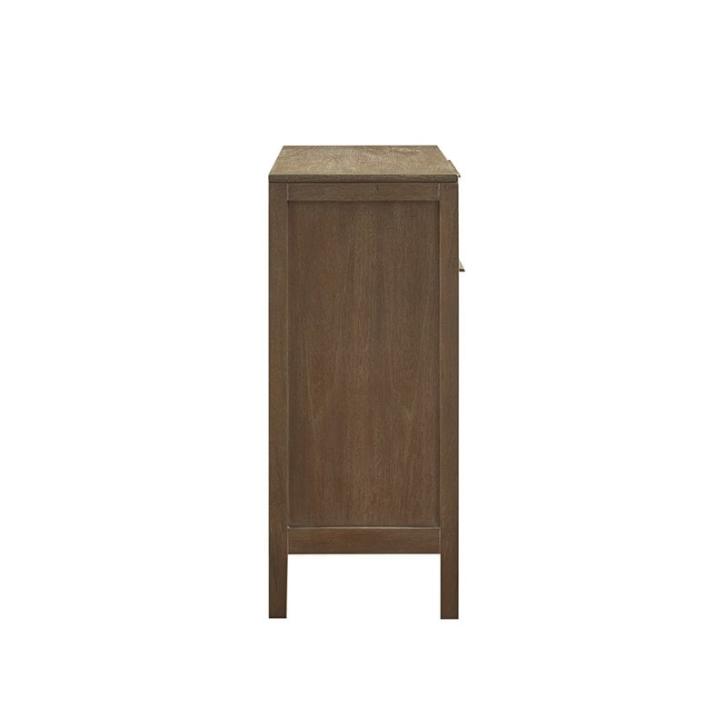 Madison Park Palisades Coastal Solid Wood Accent Chest in Natural