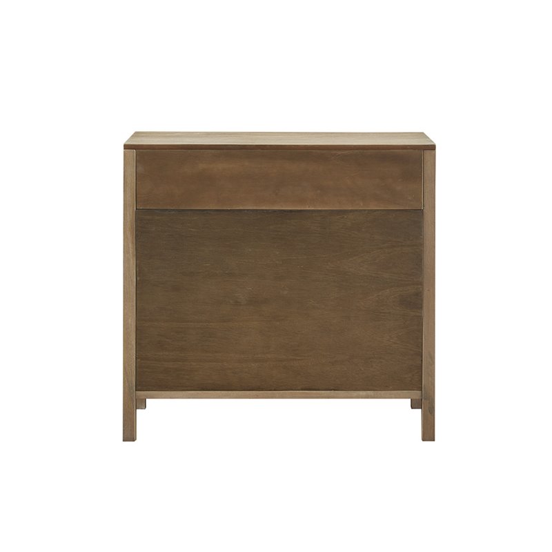 Madison Park Palisades Coastal Solid Wood Accent Chest in Natural