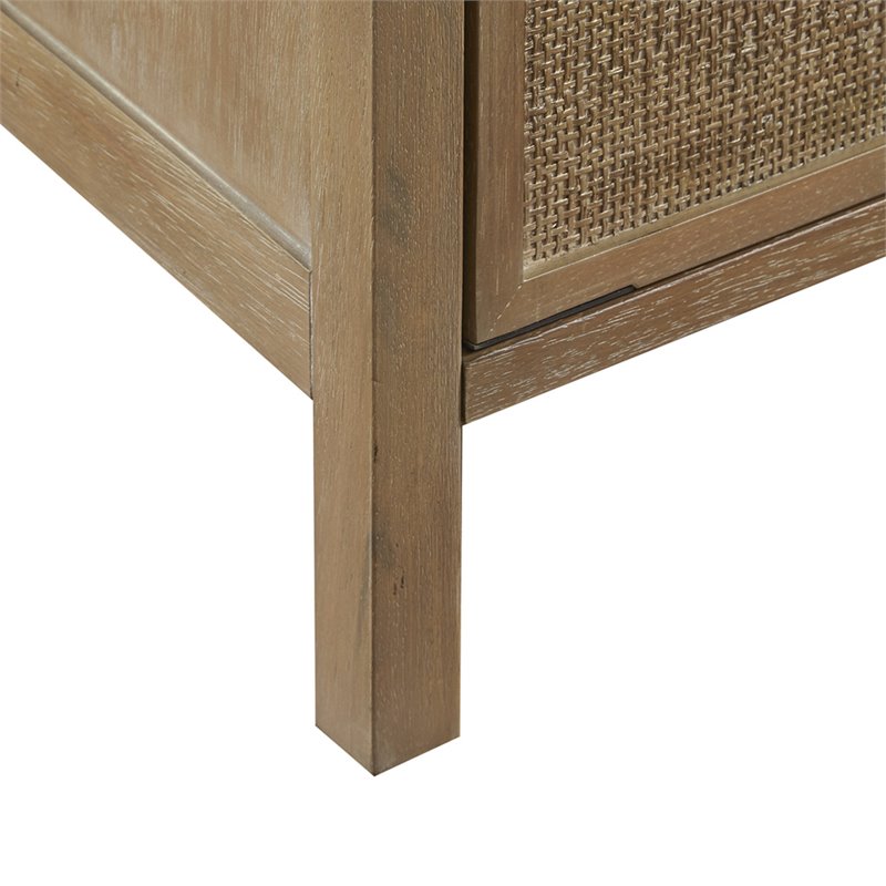 Madison Park Palisades Coastal Solid Wood Accent Chest in Natural