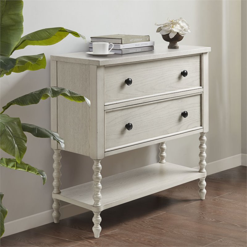 Madison Park Signature Beckett MDF Solid Wood Accent Chest in Natural