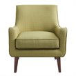 Madison Park Oxford Solid Wood Polyester Accent Chair - Green/Espresso