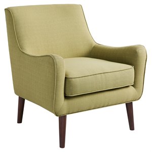 Madison Park Oxford Solid Wood Polyester Accent Chair - Green/Espresso