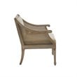 Martha Stewart Isla Solid Wood and Polyester Accent Chair in Natural