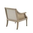 Martha Stewart Isla Solid Wood and Polyester Accent Chair in Natural