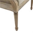 Martha Stewart Isla Solid Wood and Polyester Accent Chair in Natural
