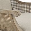 Martha Stewart Isla Solid Wood and Polyester Accent Chair in Natural