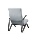 Martha Stewart Manhattan Solid Wood and Polyester Accent Chair in Blue/Black