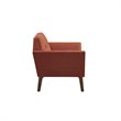 INK+IVY Newport Solid Wood and Polyester Lounge Accent Chair in Orange