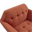 INK+IVY Newport Solid Wood and Polyester Lounge Accent Chair in Orange