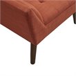 INK+IVY Newport Solid Wood and Polyester Lounge Accent Chair in Orange