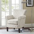 Madison Park Brooke Solid Wood and Fabric Tight Back Club Chair in Natural
