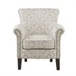 Madison Park Brooke Solid Wood and Fabric Tight Back Club Chair in Natural