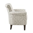 Madison Park Brooke Solid Wood and Fabric Tight Back Club Chair in Natural