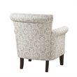 Madison Park Brooke Solid Wood and Fabric Tight Back Club Chair in Natural
