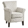 Madison Park Brooke Solid Wood and Fabric Tight Back Club Chair in Natural
