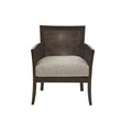 Madison Park Diedra Solid Wood and Polyester Accent Chair in Tan/Espresso