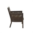 Madison Park Diedra Solid Wood and Polyester Accent Chair in Tan/Espresso