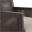 Madison Park Diedra Solid Wood and Polyester Accent Chair in Tan/Espresso