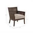 Madison Park Diedra Solid Wood and Polyester Accent Chair in Tan/Espresso