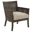 Madison Park Diedra Solid Wood and Polyester Accent Chair in Tan/Espresso