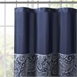 Madison Park Aubrey Polyester Jacquard Shower Curtain in Navy