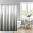 Madison Park Ara Polyester Ombre Printed Seersucker Shower Curtain in Gray