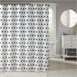 Madison Park Sophie Polyester Clip Shower Curtain in Black/White