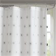 Madison Park Sophie Polyester Clip Shower Curtain in Black/White