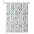 Madison Park Cecily Rayon Polyester Printed Shower Curtain in Seafoam Green