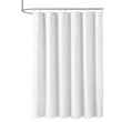 Madison Park Metro Polyester Woven Clipped Solid Shower Curtain in White