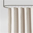 Madison Park Metro Polyester Woven Clipped Solid Shower Curtain in Sand Beige